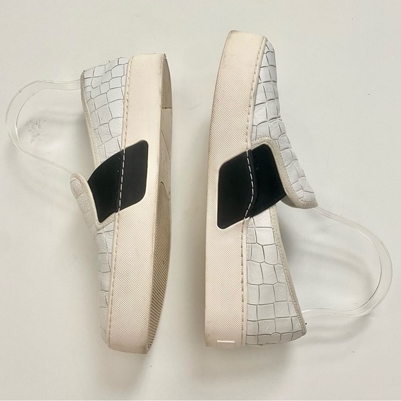 1.State Waylan White Croc Leather Slip On Platform Sneaker Shoes 8.5 - Picture 10 of 11